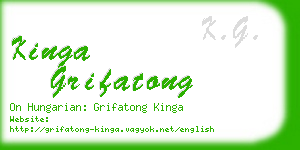 kinga grifatong business card